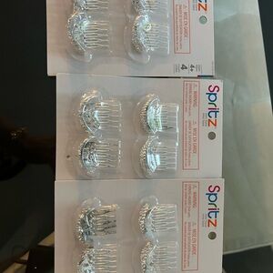 12 mini tiara hair clips